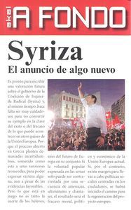 Syriza : el anuncio de algo nuevo