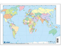 Mapa Mudo Mundi Politico Color