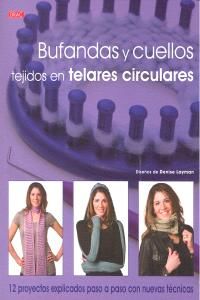 Bufandas y cuellos tejidos en telares circulares