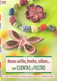 Nuevos anillos, broches, collares-- con cuentas y fieltro