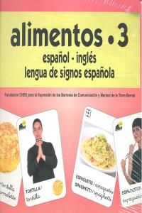 Alimentos 3 Baraja Español/ingles Signos