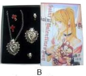 DEATH NOTE JOYERIA MODELO B (COLGANTE, ANILLO, PENDIENTES, ACCESORIO Y BROC