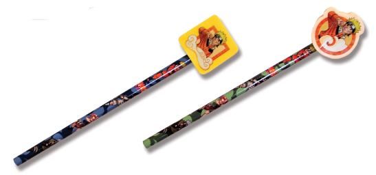 NARUTO LAPIZ CON GOMA