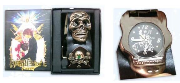 DEATH NOTE RELOJ DE PULSERA CON CALAVERA MODELO B