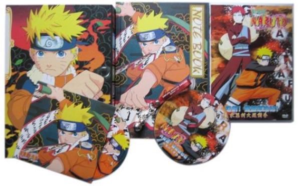 NARUTO NOTEBOOK + DVD + CD + COLGANTE MOVIL