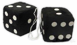 COLGANTE DAOOS DE 6 CARAS NEGROS PELUCHE