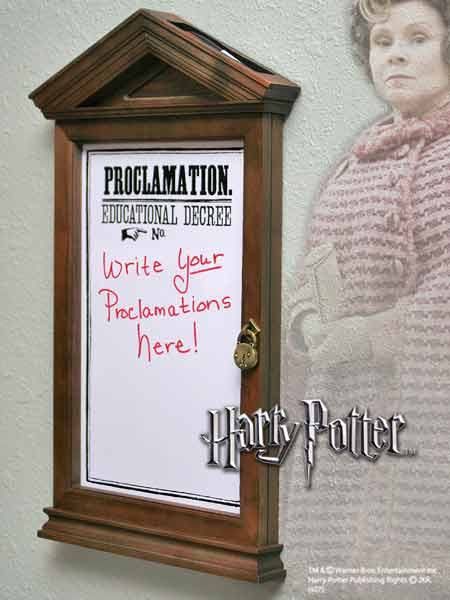 HARRY POTTER PIZARRA PROCLAMATION