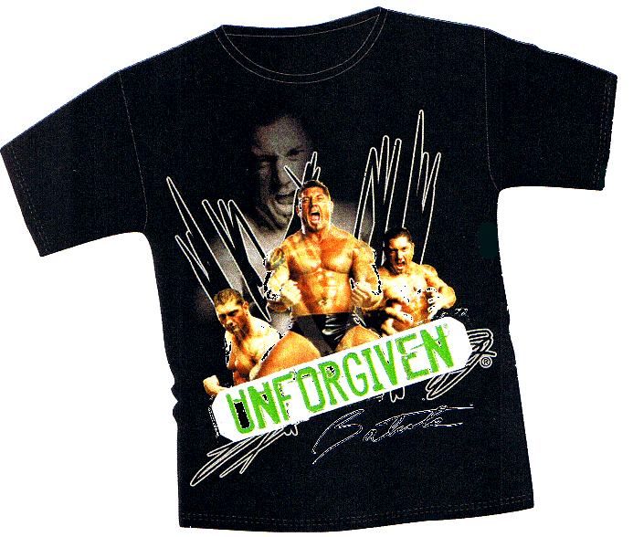 WWE CAMISETA BATISTA UNFORGIVEN NEGRO 6 A�OS