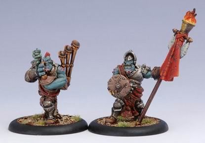 HORDES: TROLLBLOODS PORTAESTANDARTE Y GAITERO DE KRIEL (2)