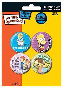 CHAPAS PACK DE 4 - SIMPSONS