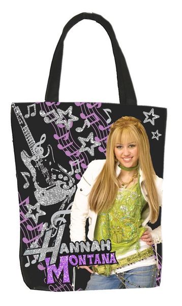 HANNAH MONTANA BOLSA SHOPPING NEGRO