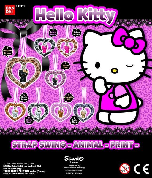 HELLO KITTY COLGANTE MOVIL STRAP SWING 2 (8 MODELOS)
