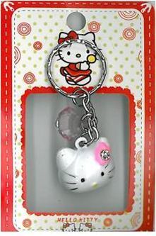 HELLO KITTY LLAVERO CABEZA CON CASCABEL