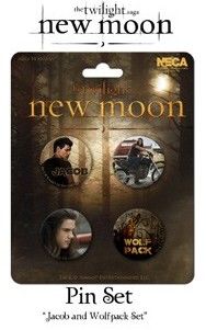 LUNA NUEVA SET DE 4 PINS JACOB & WOLF PACK