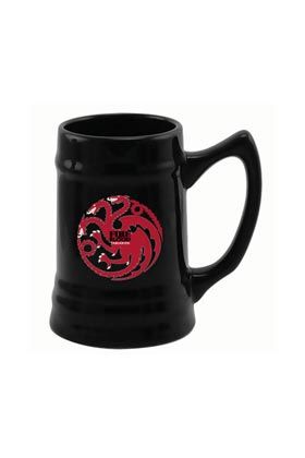 TARGARYEN JARRA CERAMICA NEGRA GAME OF THRONES