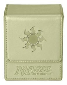 DECK BOX ULTRA PRO MAGIC MANA FLIP MANA BLANCO CIERRE MAGNETICO