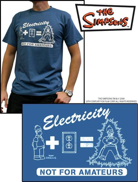 SIMPSONS CAMISETA ELECTRICITY M