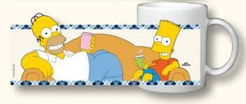 SIMPSONS TAZA BART Y HOMER BEBIENDO EN SOFA