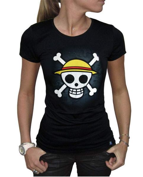ONE PIECE CAMISETA CHICA SKULL WITH MAP M