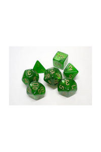 VERDE & ORO VELVET SET 7 DADOS