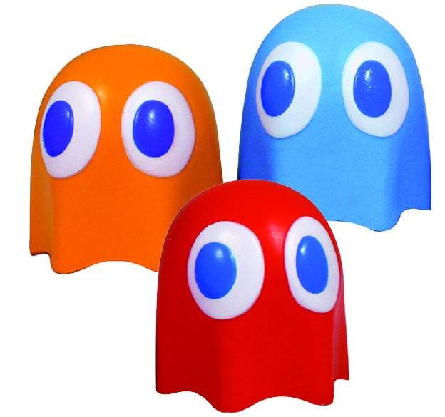 PAC MAN BOLAS ANTIESTRES FANTASMAS 6CM (3 MODELOS)