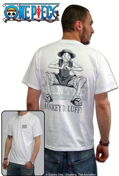 ONE PIECE CAMISETA BLANCA WANTED XXL
