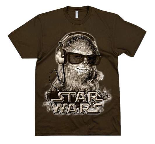 STAR WARS CAMISETA CHICO CHEWBACCA AURICULARES L