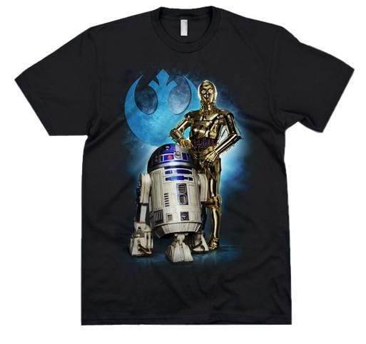 STAR WARS CAMISETA CHICO C3PO Y R2D2 L