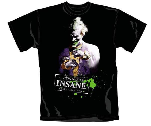 BATMAN ARKHAM CITY CAMISETA JOKER INSANE S