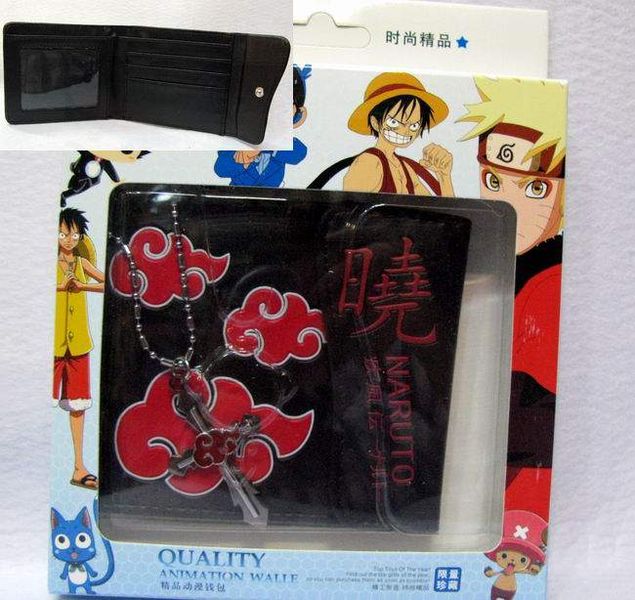 NARUTO CARTERA Y COLGANTE NUBES