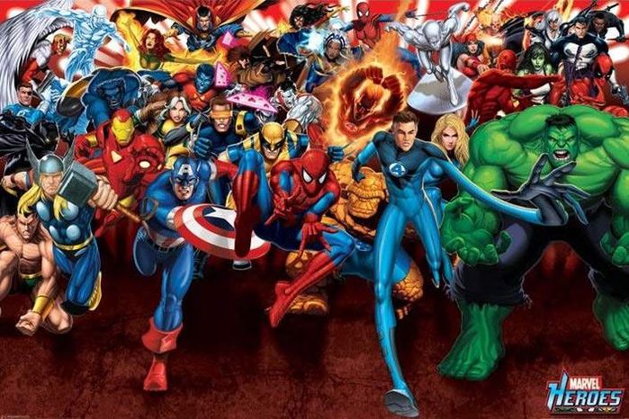 MARVEL HEROES POSTER ATTACK 61X91CM