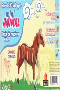 Caballo Mini Animal Puzzle Madera 3d