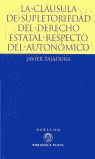 La clusula de supletoriedad del derecho estatal respecto del autonmico