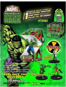 MARVEL HEROCLIX - INCREDIBLE HULK - EXPOSITOR 24 UNIDADES