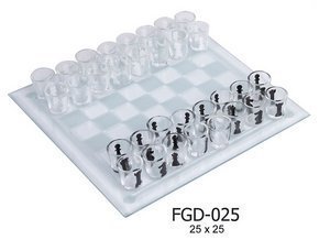 JUEGO AJEDREZ CRISTAL CHUPITOS MEDIANO