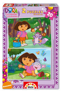 PUZZLE DORA LA EXPLORADORA 2X20 PZAS