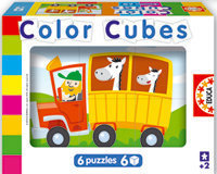 PUZZLE EDUCA COLOR CUBES 6 VEHICULOS