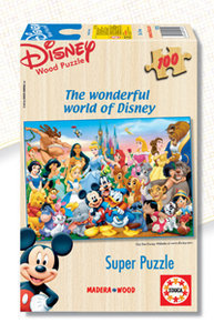 PUZZLE EDUCA 100 PZAS MADERA FAMILIA DISNEY