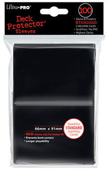 SOLID DECK PROTECTOR COLOR NEGRO - BOLSA DE 100 FUNDAS