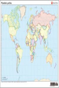 Mapa Mudo Planisferio Politico Color N.e