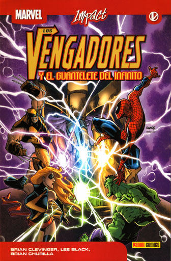 Portada de Marvel Impact: LOS VENGADORES Y EL GUANTELETE DEL INFINITO