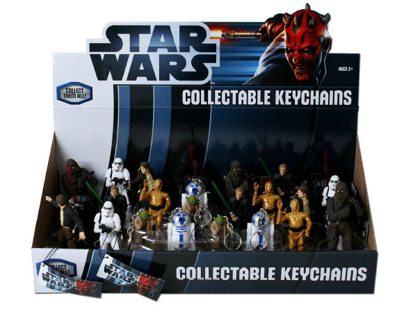 Star Wars Expositor 12 Llaveros con Figuras