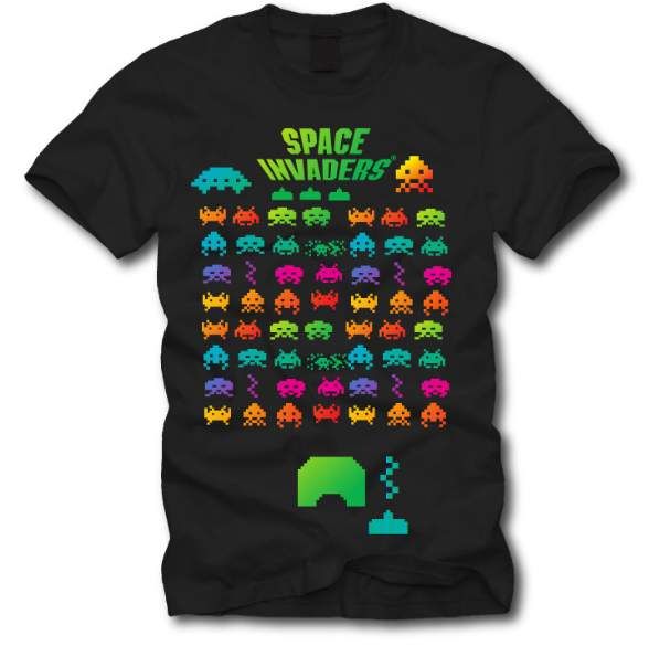 SPACE INVADERS CAMISETA FULL SCREEN XXL