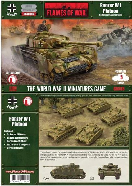 FOW PANZER IV J PLATOON