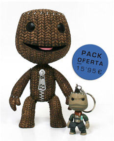 PACK MERCHAN SACKBOY FIG 15 CM Y LLAVERO 5 CM KILLZONE LITTLE BIG PLANET