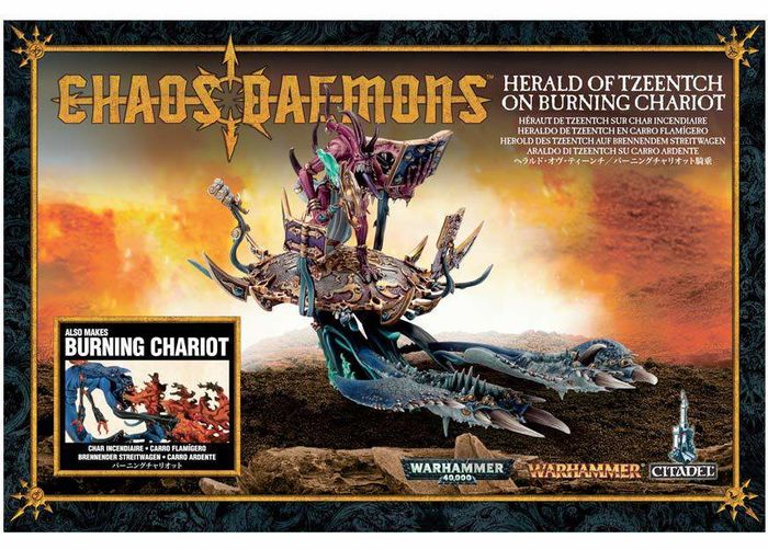 HERALDO DE TZEENTCH EN CARRO FLAMIGERO