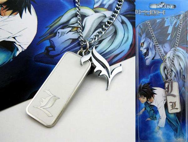 DEATH NOTE COLGANTE METALICO L CON RECTANGULO BLANCO