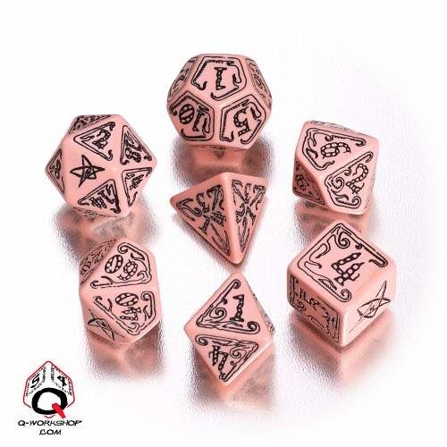 DADOS Q-WORKSHOP CALL OF CTHULHU DICE SET PINK / BLACK