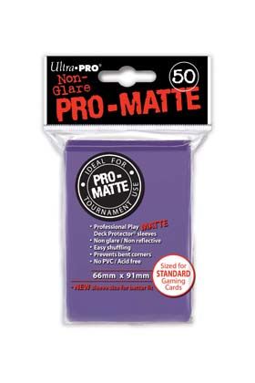 Portada de DECK PROTECTOR MATE (50) - PURPLE (LILA) - NUEVO TAMAŅO - 66 x 91mm