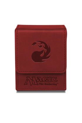 MAGIC MANA FLIP TOP DECK BOX - RED (ROJO) TACTO PIEL - CIERRE MAGNETICO